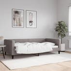 vidaXL Slaapbank 100x200 cm stof taupe, Huis en Inrichting, Slaapkamer | Bedden, 100 cm, Eenpersoons, Verzenden, Nieuw