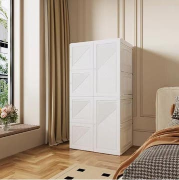 Opvouwbare Kledingkast PP –136×69×50 cm, Met Roede en Vakken, Verzenden, Nieuw