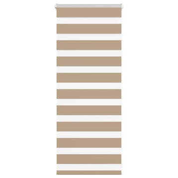 vidaXL Zebra Blind zandbruin 65x100 cm stofbreedte 60,9 cm, Verzenden, Nieuw, Bruin