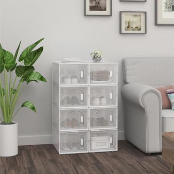 Stapelbare Transparante Schoenenboxen met Deksel - Stofvrij, Verzenden, Nieuw