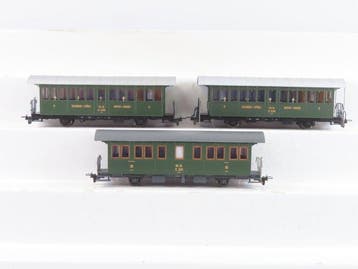 Bemo H0m - 3230 101/3232 148 - Modeltrein personenwagen (3), Nieuw