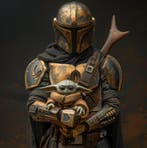 I_KONIQ - Rusted Mandalorian and baby Yoda, Nieuw