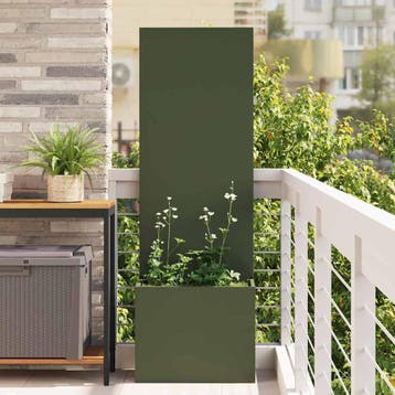 vidaXL Tuin Privacy Screen Fretwerk Olijfgroen 50 x 32 x 150, Verzenden, Nieuw