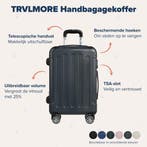 2dekans | TRVLMORE Handbagage Koffer - 45L - TSA Cijferslot, Sieraden, Tassen en Uiterlijk, Koffers, Ophalen of Verzenden, Zo goed als nieuw