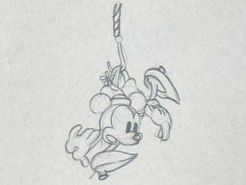 Walt Disney - Minnie Mouse-animatietekening - Building a, Nieuw