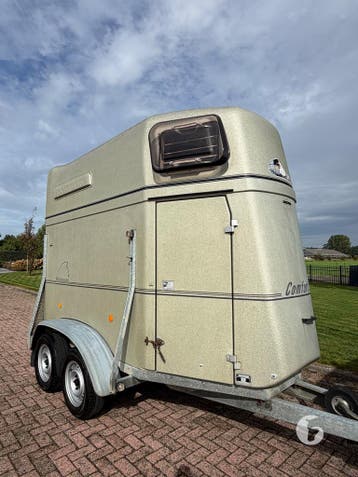 Degelijke Bockmann 1,5 paards! Polyester opbouw!, Ophalen, Zo goed als nieuw, Polyester, 1½-paards trailer