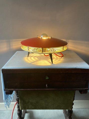 Itho - Louis Kalff - Lamp - Staal - UFO Lamp converted from, Antiek en Kunst