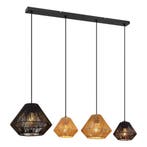 Hanglamp HOUDINI 103.0 cm 4-lichts Zwart, Ophalen of Verzenden, Nieuw, Metaal, 75 cm of meer