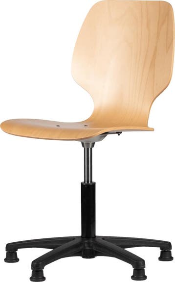 Werkstoel Loketstoel Instelbaar 41-56cm Houten Kuip, Ophalen of Verzenden, Nieuw
