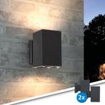 Solar wandlamp Sverre Recht Voordeelset van 2 stuks, Zonne-energie, Verzenden, Minder dan 50 watt, Wandlamp