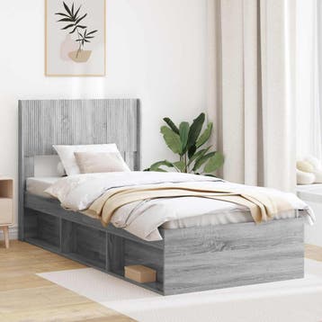 vidaXL Hoofdbord Grijs Sonoma PB, Verzenden, Nieuw, Grijs, Hout
