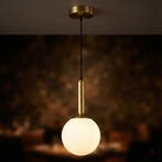 Hanglamp | BALI | 1x E27 | Ø15cm | Goud | Recht, Huis en Inrichting, Ophalen of Verzenden, Nieuw, Metaal, 50 tot 75 cm