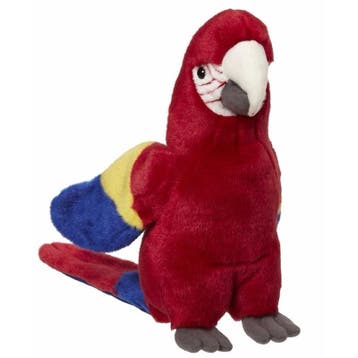 Pluche papegaai rood 21 cm - Knuffel papegaaien, Ophalen of Verzenden, Nieuw