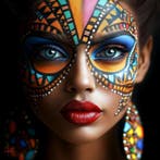 PLM-Art - Painted Face, Antiek en Kunst, Kunst | Designobjecten