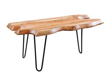 Massief houten salontafel WILD 100cm natuurlijk acacia, Huis en Inrichting, Tafels | Salontafels, Ophalen of Verzenden, Nieuw