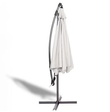 2dekans | Lifa Garden Hangende Parasol Ø 300 cm Crème –, Ophalen of Verzenden, Zo goed als nieuw