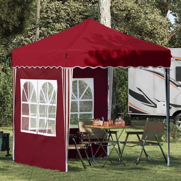 vidaXL Pop-up partytent 195 x 195 x 245 cm Bordeauxrood, Verzenden, Nieuw, Partytent