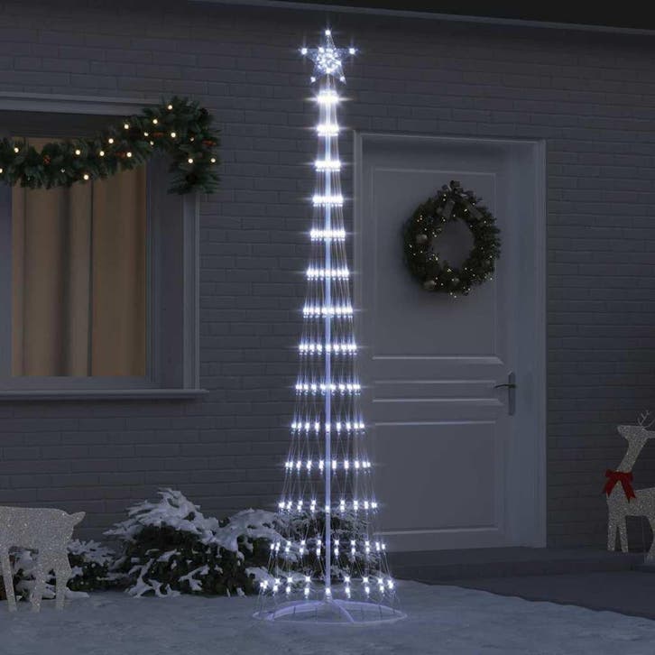 vidaXL LED Kerstboom Koudwit 250 cm Metaal, Diversen, Kerst, Nieuw, Verzenden