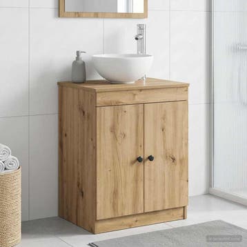 vidaXL Badkamerkast Artisanaal eiken 54 x 41 x 70 cm Bewerkt, Verzenden, Nieuw