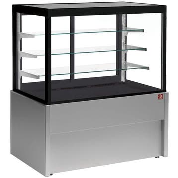 Vitrine | Grijs | 4 Plateaus + 2 Schuifdeuren | Geventileerd, Verzenden, Nieuw in verpakking