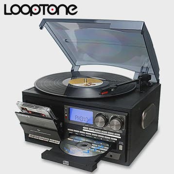 LoopTone Vintage 3-in-1 Platenspeler met Bluetooth, CD, Cass, Verzenden, Nieuw