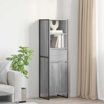 vidaXL Boekenkast Grijs Sonoma 43 x 36 x 150.5 cm Bewerkt, Minder dan 50 cm, Verzenden, Nieuw, Minder dan 100 cm
