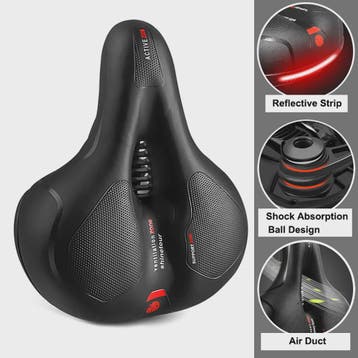 Comfortabel Fietszadel Heren Dames - Ademend, Schokabsorbere, Verzenden, Nieuw