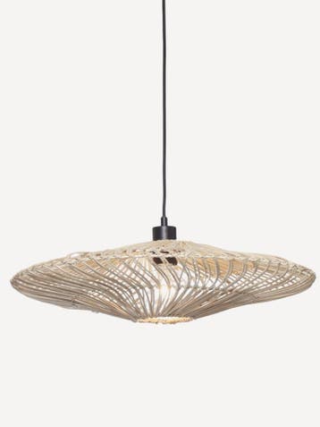2dekans | Good & Mojo Zanzibar Hanglamp - Bamboe - Naturel, Ophalen of Verzenden, Zo goed als nieuw