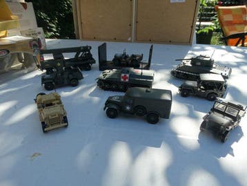 Solido, Verem, Cararama 1:43 - Modelauto (9) - 9x Military, Nieuw
