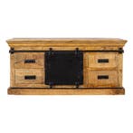 Tv-meubel Mangohout Milan 120 cm, Verzenden, Nieuw, Overige houtsoorten, Industriële meubels