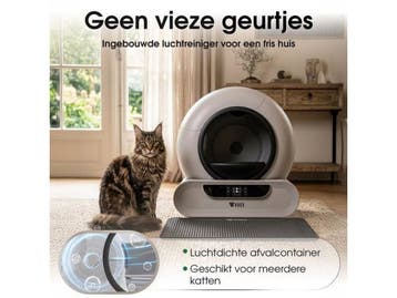 Vivex® Automatische Kattenbak - Zelfreinigend - App, Dieren en Toebehoren, Verzenden, Nieuw