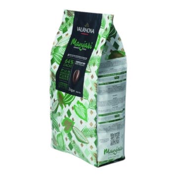 Valrhona Chocolade Druppels Puur Manjari (64%) 3kg, Verzenden, Nieuw