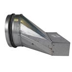 Verloopstuk Asymmetrisch van 200mm x 40mm naar rond Ø 125mm, Verzenden, Nieuw