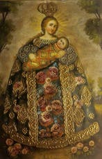 Escuela Cuzqueña (XX) - Madonna con Bambino