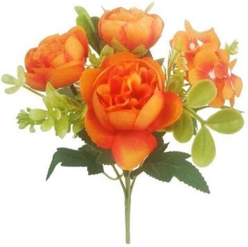 Boeketje ranonkel hortensia hydrangea en besjes oranje, Ophalen of Verzenden, Nieuw