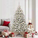 vidaXL Kunstkerstboom met 300 LED Groen en Wit 180 cm PVC en, Diversen, Kerst, Verzenden, Nieuw