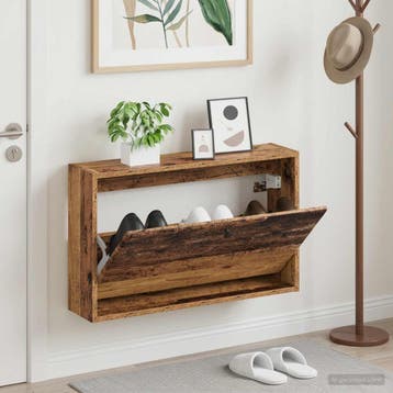 vidaXL Wandgemonteerde Schoenkast BREDA 71 x 17 x 43 cm, Verzenden, Nieuw