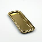 Gebaksschoteltje kunststof Rechthoek (Eclair) Goud 170x65mm, Verzenden, Nieuw