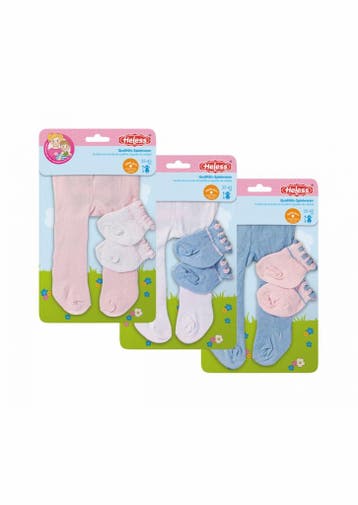 Maillot met sokken pastel 35-46 3 ass. (Poppen accessoires), Ophalen of Verzenden, Nieuw