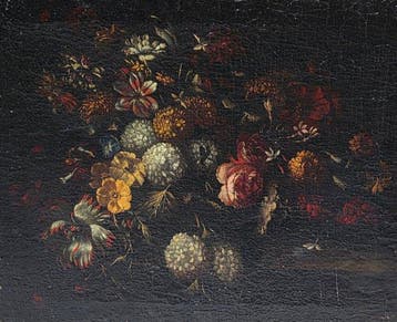 Italiaanse school (XVIII) - Bodegon de flores, Antiek en Kunst