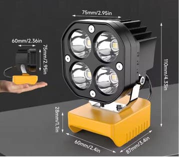 Krachtige LED Werklamp 40W 6000LM Draagbaar Outdoor Accu, Verzenden, Nieuw
