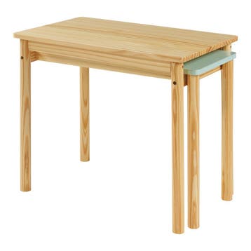 Kindertafel Skellefteå met uitschuifbaar tafelblad naturel e, Huis en Inrichting, Bureaus, Verzenden, Nieuw