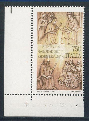 Italiaanse Republiek - Maestre Pie Filippine, 750 lire,, Gestempeld