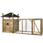 Houten Kippenhok Hooiberg Loes XL - VOLDUX - Links, Verzenden, Nieuw