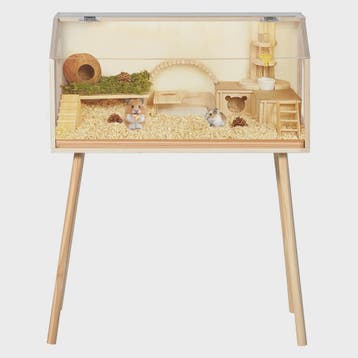 Ruime Houten Kooi voor Kleine Huisdieren met Acryl Raam en O, Verzenden, Nieuw
