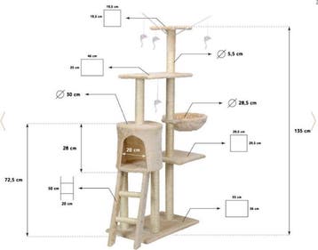 Krabpaal Kattenboom XXL | 135cm | Nieuw | Scherpe Prijs, Ophalen of Verzenden, Nieuw