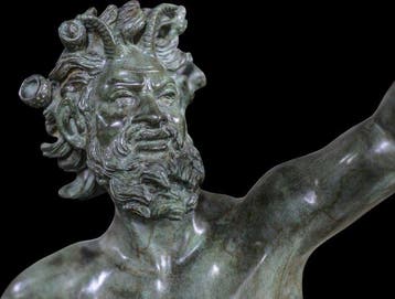 sculptuur, the Dancing Faun - 85 cm - Brons