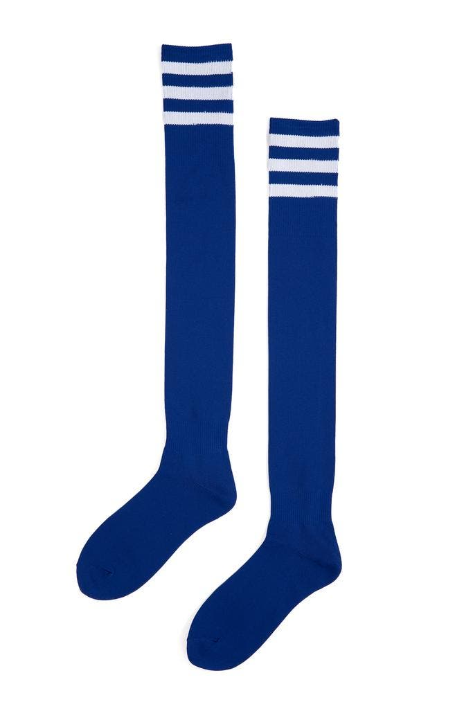 KIMU® Sokken Donkerblauw Witte Strepen 36-41 Dames Heren Uni, Kleding | Dames, Carnavalskleding en Feestkleding, Nieuw, Carnaval