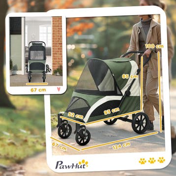 TRUUSK Opvouwbare Hondenwagen en Kattenbuggy - Grote Honden, Verzenden, Nieuw