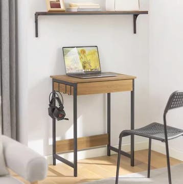 Compact Bureau met Lade en Haken – MDF Tafel 60x40x76 cm, Verzenden, Nieuw